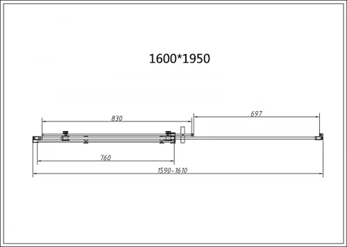 Душевая дверь Vincea Como-N 160 VDS-4CN160CL профиль Хром стекло прозрачное