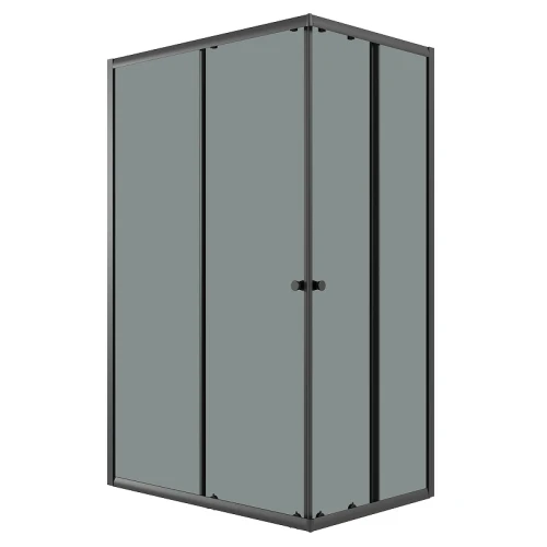 Душевой уголок Niagara Eco 110х80 NG-1118-14QT профиль цвет Черный матовый стекло тонированное