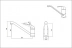 Смеситель для кухни Emar Steel ЕС - 3009 цвет Хром