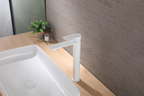 Смеситель для раковины Abber Weiss Insel AF8011FW Белый матовый латунь