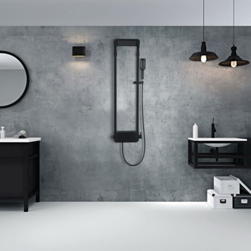 Душевая система Black&White Seasons 1010w0 Зимняя метель нержавеющая сталь на стену