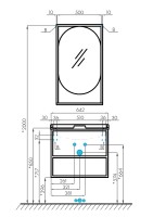 Зеркало Aquaton Лофт Фабрик 50 1A242502LTDY0 Дуб кантри МДФ / ЛДСП, стекло