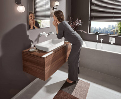 Смеситель для раковины Hansgrohe Vivenis 75050700 Белый матовый латунь встраиваемый