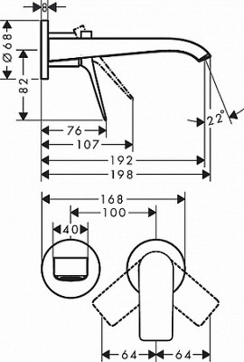 Смеситель для раковины Hansgrohe Vivenis 75050700 Белый матовый латунь встраиваемый