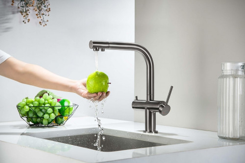 Смеситель для кухни Aquatek Европа AQ1385BGM цвет Оружейная сталь