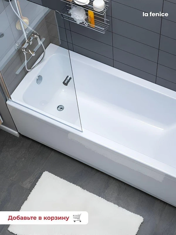 Акриловая ванна La Fenice Riviera 175х75 SV-Riv-17575K-SV цвет Белый разборный каркас, регулируемые ножки