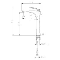 Смеситель для раковины Lemark Bellario LM6809C Хром латунь