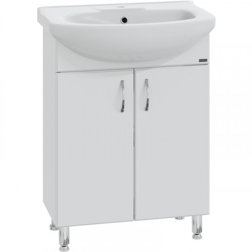 Тумба под раковину СанТа Элеганс 65 201102 Белая МДФ / ЛДСП