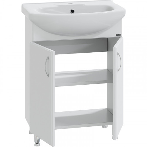 Тумба под раковину СанТа Элеганс 65 201102 Белая МДФ / ЛДСП