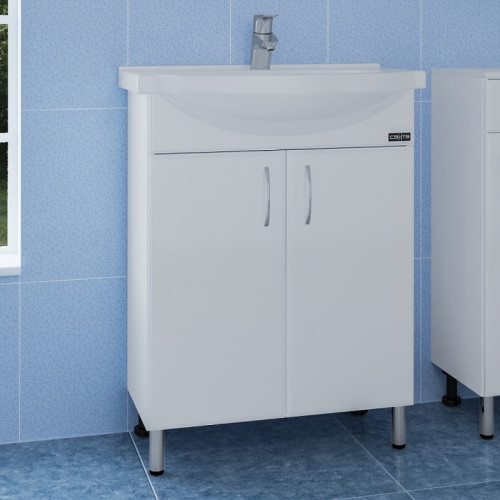 Тумба под раковину СанТа Элеганс 65 201102 Белая МДФ / ЛДСП