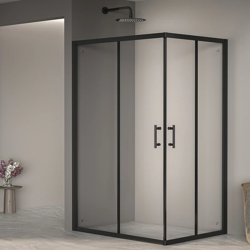 Душевой уголок RGW Passage PA-146B 100x90 020814690-14 профиль Черный стекло прозрачное