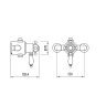 Смеситель для душа Gattoni Termostatici TSRE940V0.I br с термостатом Бронза