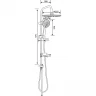 Душевая система Agger Breeze A0193544 Черная латунь на стену