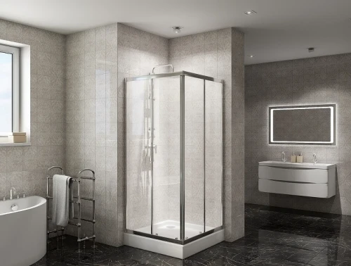 Душевой уголок BelBagno Due 90х90 DUE-A-2-90-C-Cr профиль Хром стекло прозрачное