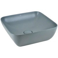 Раковина-чаша AeT Elite Square 42 L602T0R0V0116 Серая матовая фаянс накладная