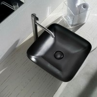 Раковина-чаша AeT Elite Square 42 L602T0R0V0116 Серая матовая фаянс накладная