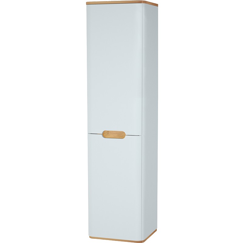 Шкаф пенал Vitra Sento 40 L 60854 подвесной с бельевое корзиной Белый матовый МДФ / ЛДСП