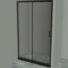 Душевая дверь BelBagno Uno 130 UNO-195-BF-1-130-C-NERO профиль Черный матовый стекло прозрачное