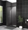 Душевая дверь BelBagno Uno 130 UNO-195-BF-1-130-C-NERO профиль Черный матовый стекло прозрачное
