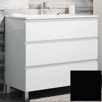 Тумба с раковиной SanVit Авеню-3 120 kavenu3120 в цвете Ral Черный глянец МДФ / ЛДСП