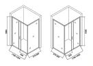 Душевой уголок Orange 120x90 E23-12090TB профиль Черный стекло прозрачное