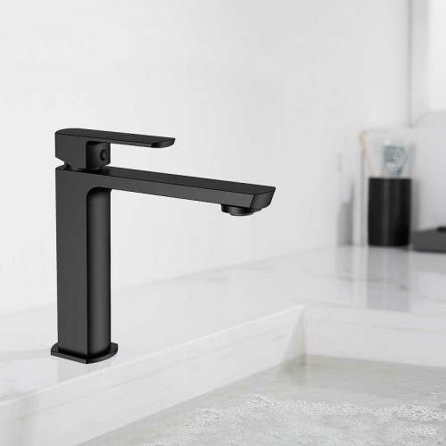 Смеситель для раковины Vincea Next VBF-1N1MB Черный матовый латунь