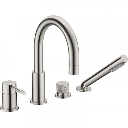 Смеситель на борт ванны Boheme Uno 460-NB Никель брашированный латунь