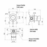 Смеситель для душа Cisal Xion XI000304D1 Нержавеющая сталь латунь встраиваемый