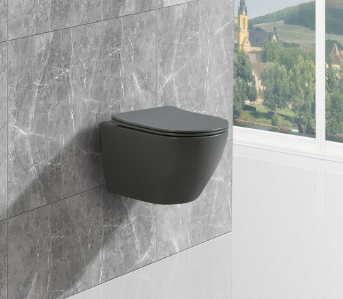 Унитаз Esbano Amapola ESUPAMAPGM подвесной Серый матовый с сиденьем Микролифт фаянс подвесной