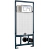 Комплект унитаза Ceruttispa Orlter Aria Tornado CT9955 с сиденьем Микролифт и инсталляцией WeltWasser WW Marberg 507 10000005949+10000005953 с клавишей смыва Хром глянцевый фарфор подвесной