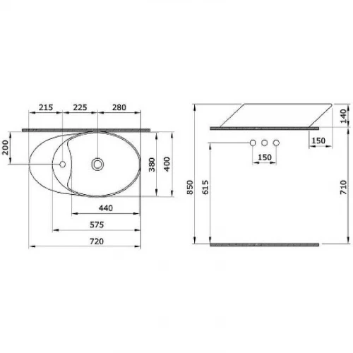 Раковина-чаша Bocchi Vessel 72 1021-001-0126 Белая глянцевая