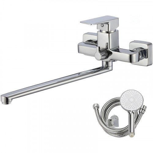 Смеситель для ванны WesnaArt Narcis NAR06-320-25221 универсальный Хром латунь на стену