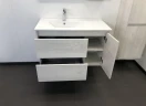 Тумба с раковиной Comforty Бремен 90 00004142375 подвесная Дуб белый МДФ / ЛДСП