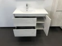 Тумба с раковиной Comforty Бремен 90 00004142375 подвесная Дуб белый МДФ / ЛДСП