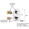 Смеситель для душа Remer Minimal Thermo NT92KBNP с термостатом Никель брашированный латунь встраиваемый