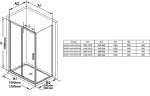 Душевая стенка Ravak Blix Slim BLSPS-90 X9BM70C00Z1 профиль Хром стекло Transparent