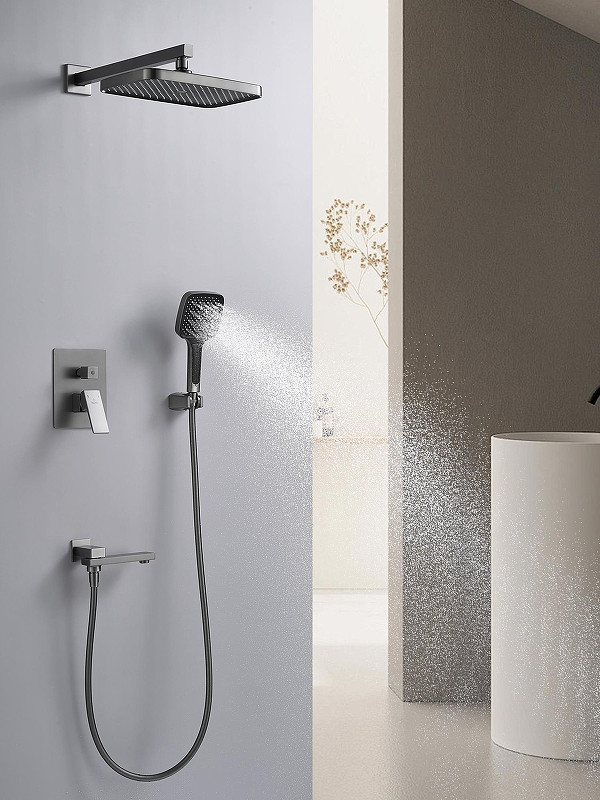 Душевая система Rose R2835T цвет Оружейная сталь