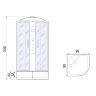 Душевая кабина River Dunay XL 90x90 MT 10000006200 с поддоном