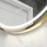 Зеркало Maretti Elena 60 EA1460R21EL с подсветкой цвет Золото с сенсорным выключателем с подогревом и диммером