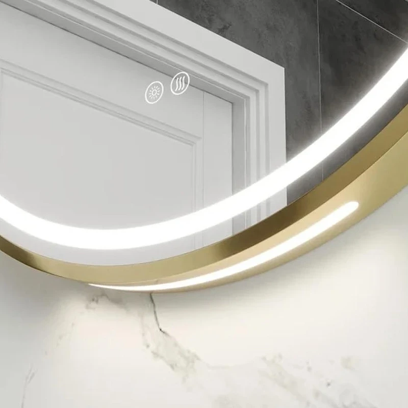 Зеркало Maretti Elena 60 EA1460R21EL с подсветкой цвет Золото с сенсорным выключателем с подогревом и диммером