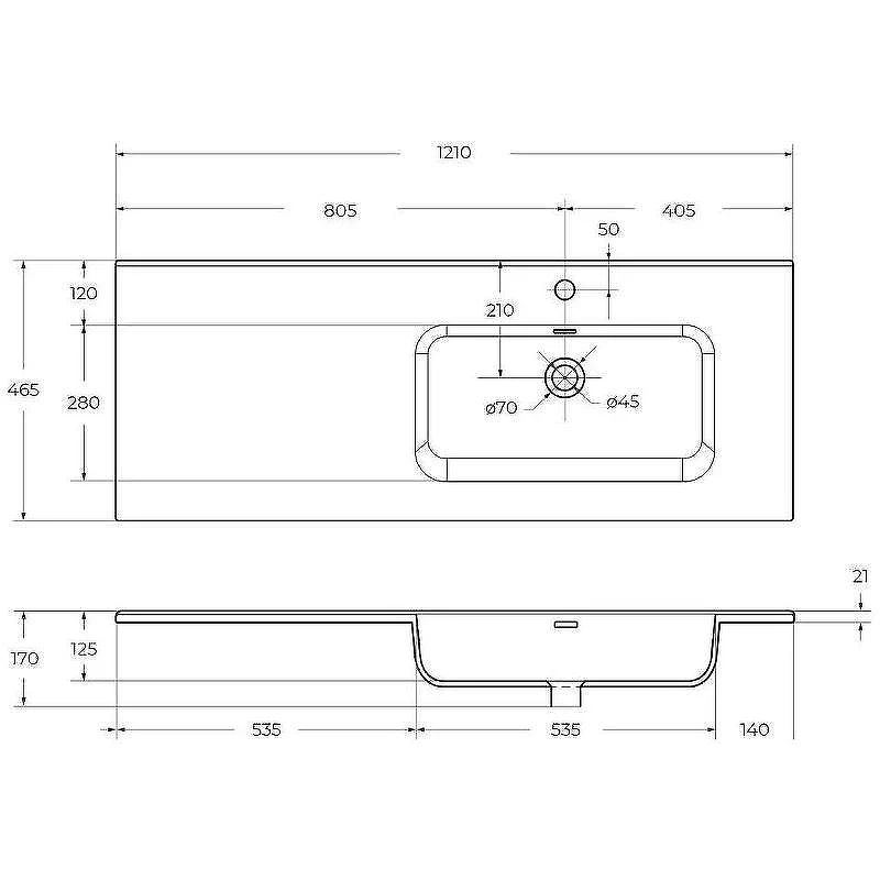 Раковина BelBagno 50 BB500ETL Белая