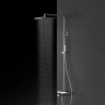 Душевая система Teska Mira DK3602C с термостатом Хром Черное стекло нержавеющая сталь на стену