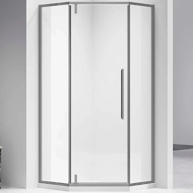 Душевой уголок Vincea Slim-N 90x90 VSP-4SN900CLGM профиль Вороненая сталь стекло прозрачное