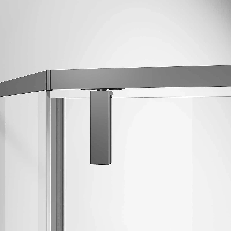 Душевой уголок Vincea Slim-N 90x90 VSP-4SN900CLGM профиль Вороненая сталь стекло прозрачное