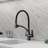 Смеситель для кухни Sancos Eri SC4001GG Вороненая сталь Черный латунь
