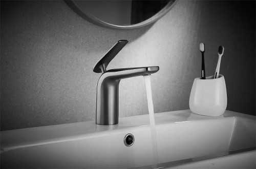 Смеситель для раковины Rose R39T R3901T Оружейная сталь латунь