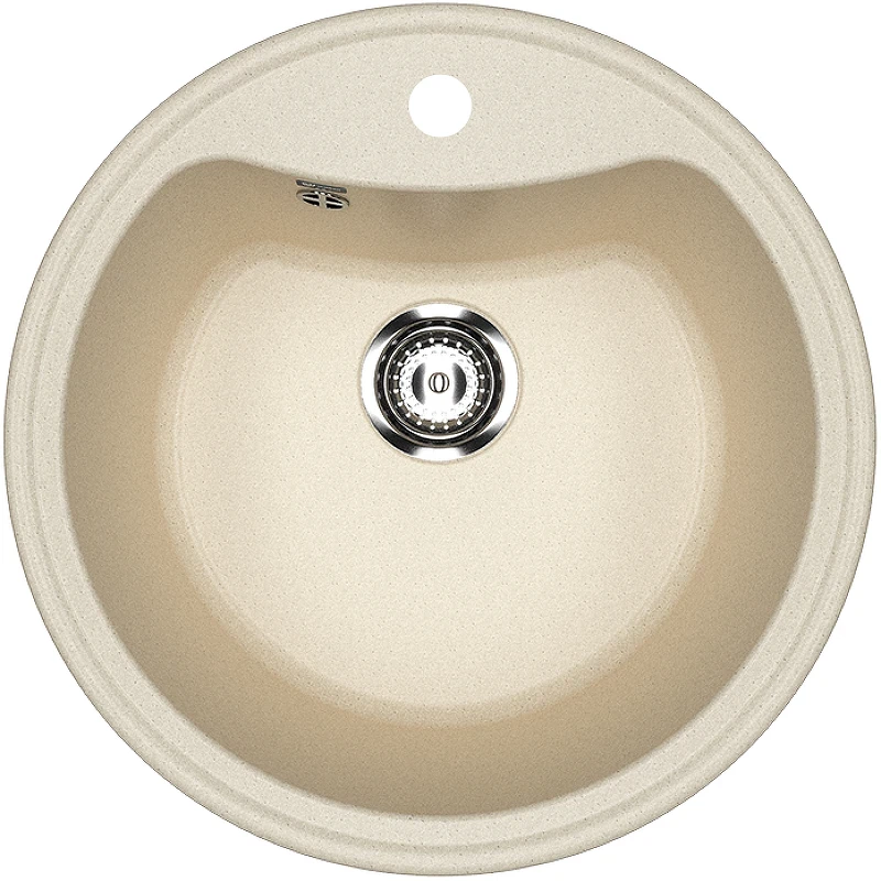 Кухонная мойка Ulgran Classic U-601-328 Бежевая искусственный камень (литьевой мрамор) встраиваемый