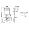 Комплект унитаза Ceramicanova Vogue CN4008T с инсталляцией Berges Novum L3 040213 с сиденьем Микролифт и клавишей смыва Хром фарфор подвесной
