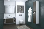 Зеркальный шкаф Aquaton Брук 120 1A200802BC010 с подсветкой Белый