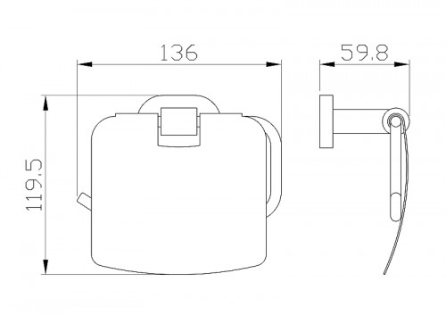 Держатель туалетной бумаги Wonzon &amp; Woghand First WW-8426-LG с крышкой цвет Глянцевое золото